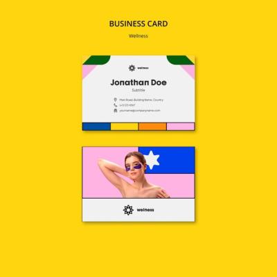 Wellness Concept Business Card Template – Free Download