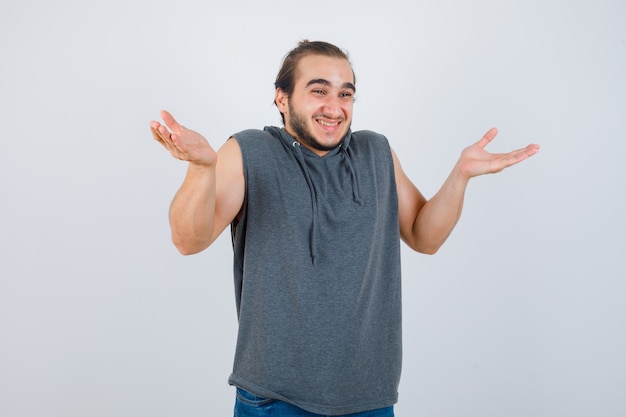 Young Man Gesturing Close Up – Free Download Stock Photo