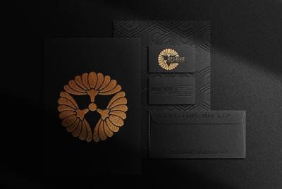 Luxury Gold Embossed Paper and Business Card Mockup – Free Download