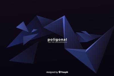 Dark Blue Polygonal Background – Free Download, Free Stock Photo