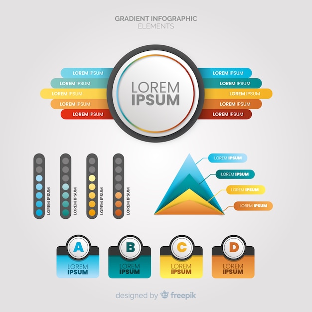 Flat Gradient Infographic with Stats – Free Stock Photo, Download for Free