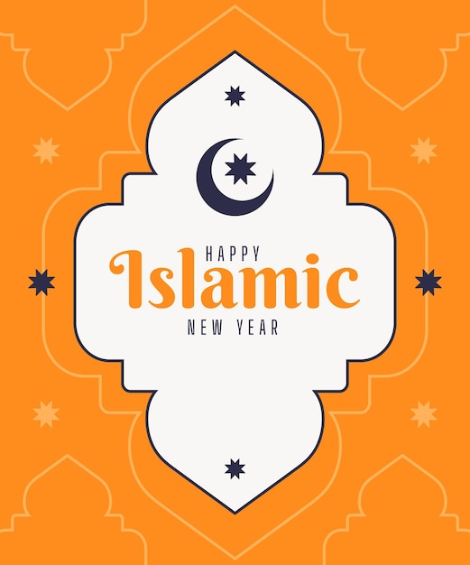 Flat Islamic New Year Illustration – Free Download