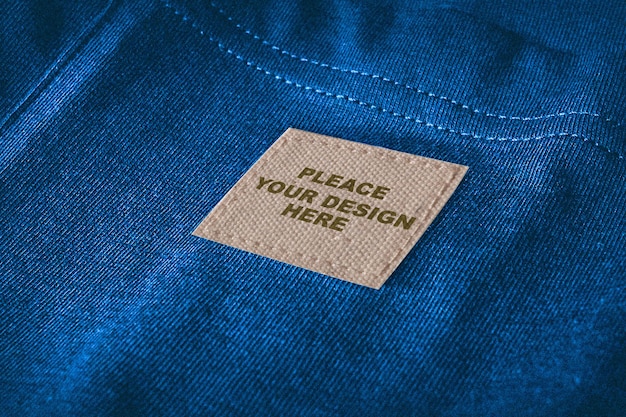 High-Quality Label Jeans Mockup for Free Download