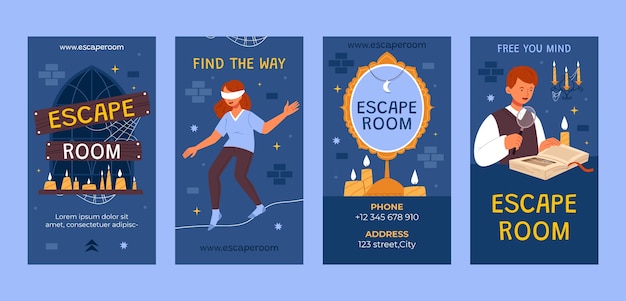 Hand Drawn Escape Room Instagram Stories – Free Download