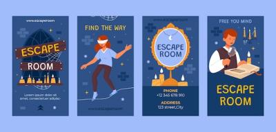 Hand Drawn Escape Room Instagram Stories – Free Download