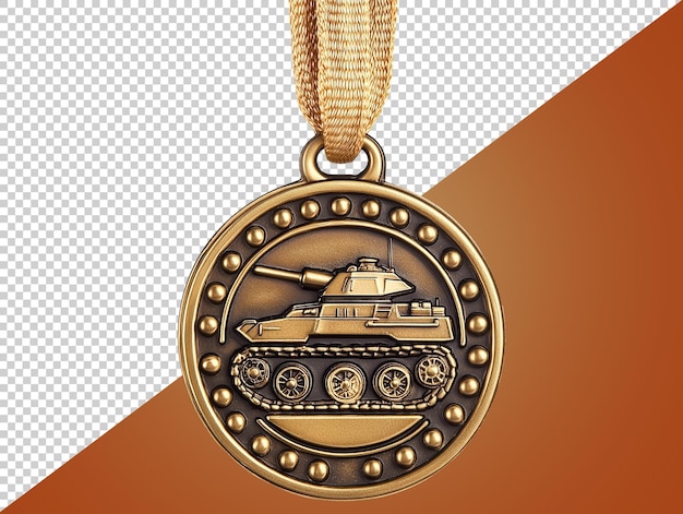 Embossed Gold Medal with Transparent Background – Free Download