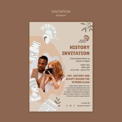 Museum Invitation Template Design – Free Download