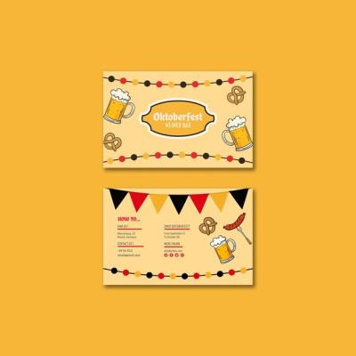 Oktoberfest Business Card Template – Free Download