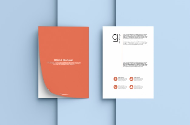 Minimal Double Brochure Mockup – Free to Download