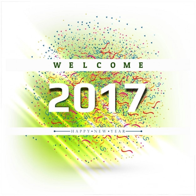 Colorful 2017 Confetti Background – Free Download