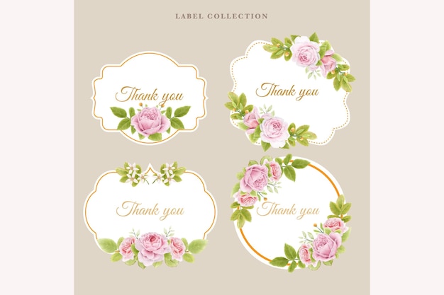 Hand Drawn Floral Label Collection – Free to Download