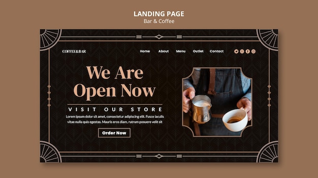 Bar and Coffee Web Template – Free Download Free Stock Photo