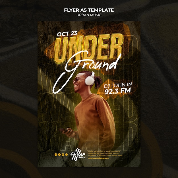 Urban Music Flyer Design Template – Free to Download