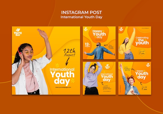 International Youth Day Instagram Posts – Download Free Stock Photos