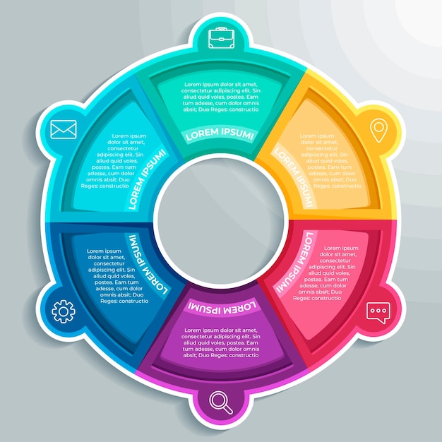 Flat Circular Diagram Infographic – Free Download