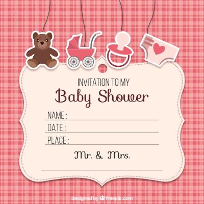 Baby Shower Invitation Elements – Free Download