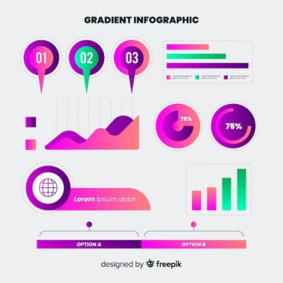 Gradient Infographic Elements for Creative Projects – Free Download