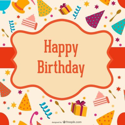 Birthday Label Over Hats and Boxes – Free Stock Photo Download