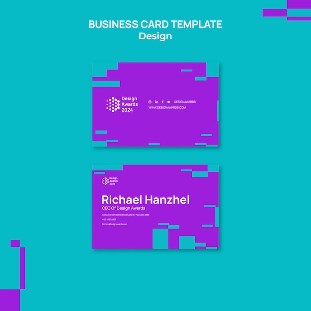 Geometric Design Awards Business Card – Free Download