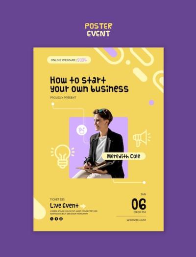 Digital Event Poster Template Design – Free to Download