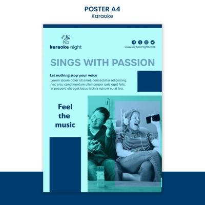 Karaoke Concept Poster Template – Free Download