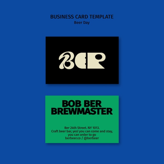 Beer Day Celebration Business Card – Free Download