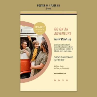 Travel Road Trip Flyer Template – Free Download