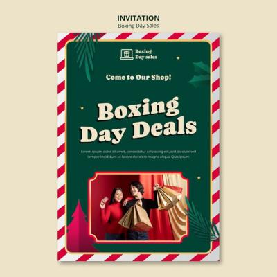 Boxing Day Sales Template Design – Free Download