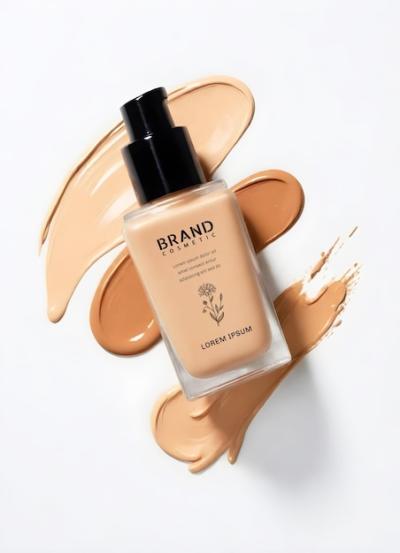 Cosmetic Foundation Bottle Mockup – Download Free Stock Photo