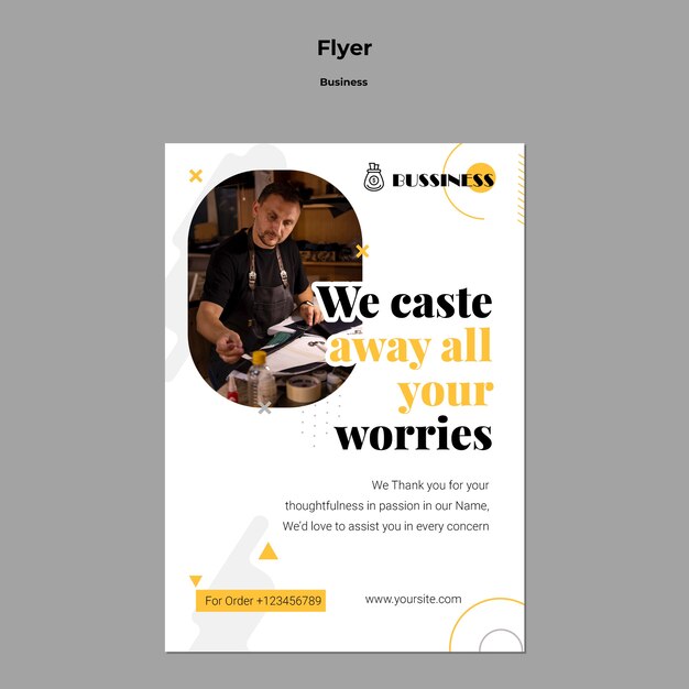 Flat Design Flyer Business Template – Free Download