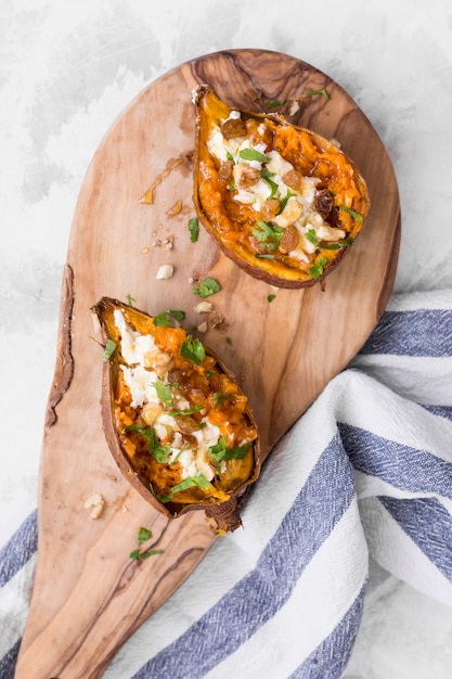 Sweet Potatoes on Wooden Board – Free Download