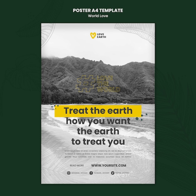 Ecology Concept Poster Template – Free Download