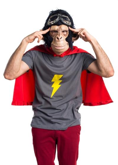 Superhero Monkey Man Thinking – Free Download