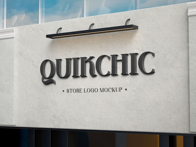 Store Entrance Logo Mockup – Free to Download