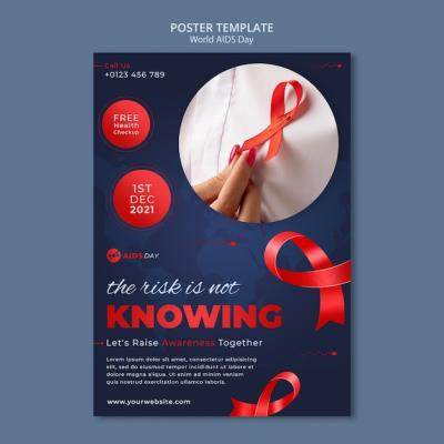 World Aids Day Print Template – Free Download for Personal and Commercial Use