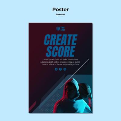 Basketball Poster Concept – Free Stock Photo Download