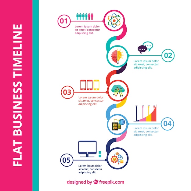 Infographic Timeline Concept – Free Stock Photo, Download for Free