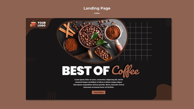 Tasty Coffee Landing Page Template – Free Download