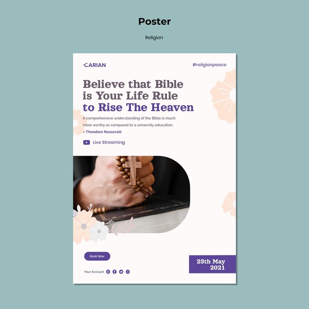 Religions Poster Template – Free Download, Free Stock Photo