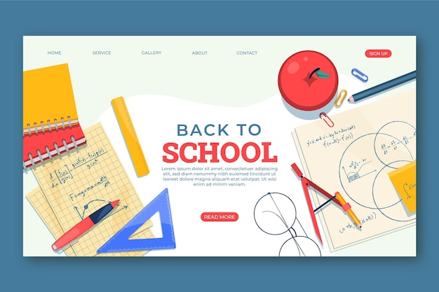 Back to School Landing Page Template – Download Free Stock Photo