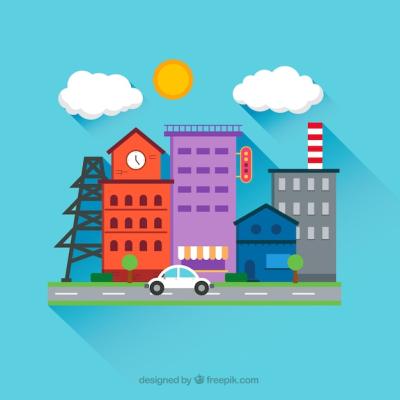 Cartoon Style City Street â Free Stock Photo for Download