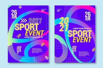 Colorful Abstract Sporting Event Poster Template – Free Download