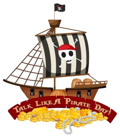 Pirate Ship Banner for Talk Like A Pirate Day – Free Download