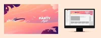 Gradient Boat Party YouTube Channel Art – Free Download