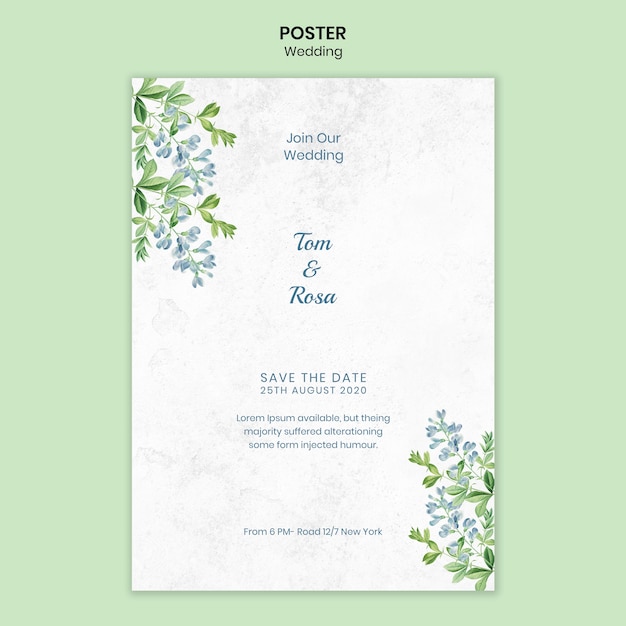 Wedding Concept Poster Template – Free to Download