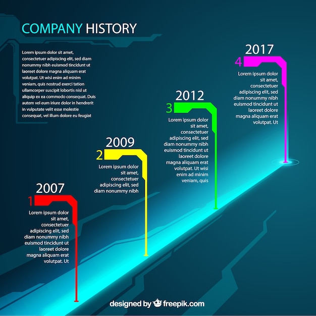 Elegant Company Evolution Template for Free Download