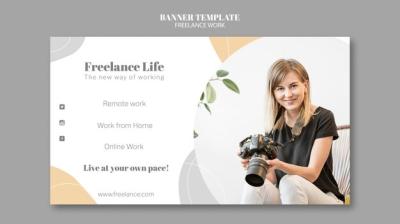 Horizontal Banner Design for Freelance Photography – Free Download