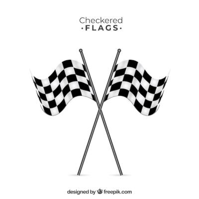 Checkered Flags in Flat Design – Free Download Free Stock Photo