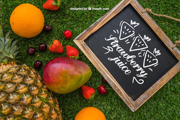 Summer Fruits Slate – Free Download for Stunning PSD Templates