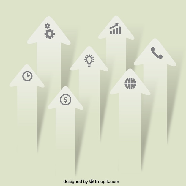 Arrows and Icons for Infographic Design – Free Download